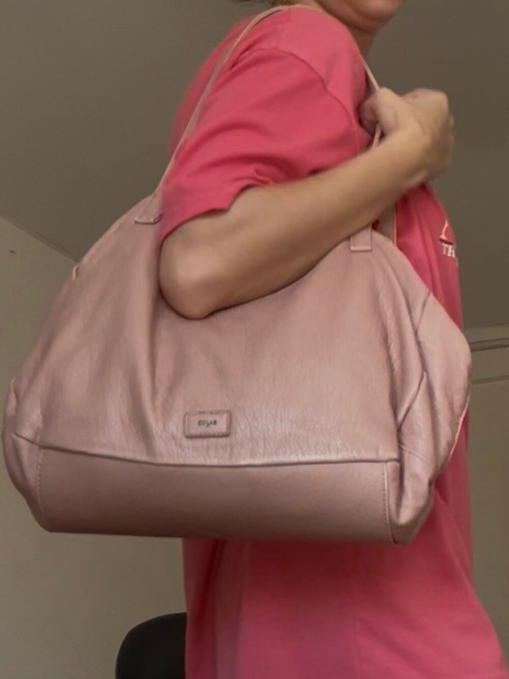 Designer Bag CoLab brand Beautiful blush pink slouchy shoulder softcomfy leather - Picture 1 of 11